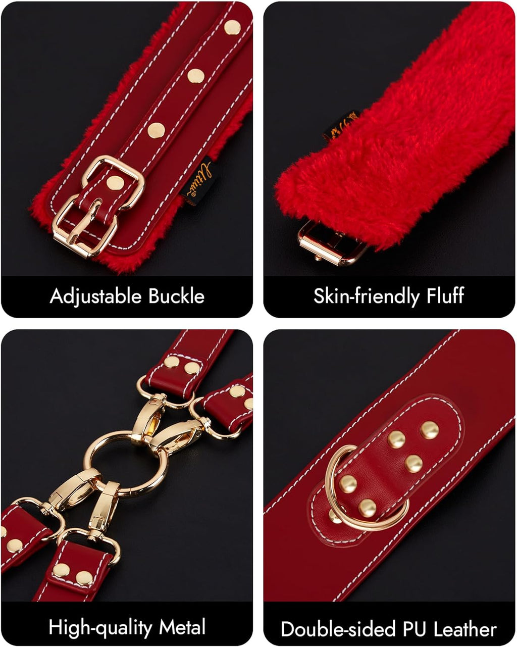 Lori™ – 9-Piece Leather Bondage Set With Straps & Cuffs