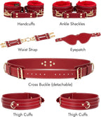Lori™ – 9-Piece Leather Bondage Set With Straps & Cuffs