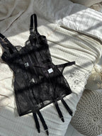 Black Mirage™ – Elegant Lace Nightgown