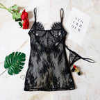 Freda™ – Sheer Floral Lace Halter Negligee