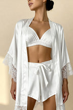Blanche™ – Elegant 3-Piece Satin Pajama Set