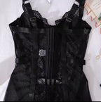 Black Mirage™ – Elegant Lace Nightgown