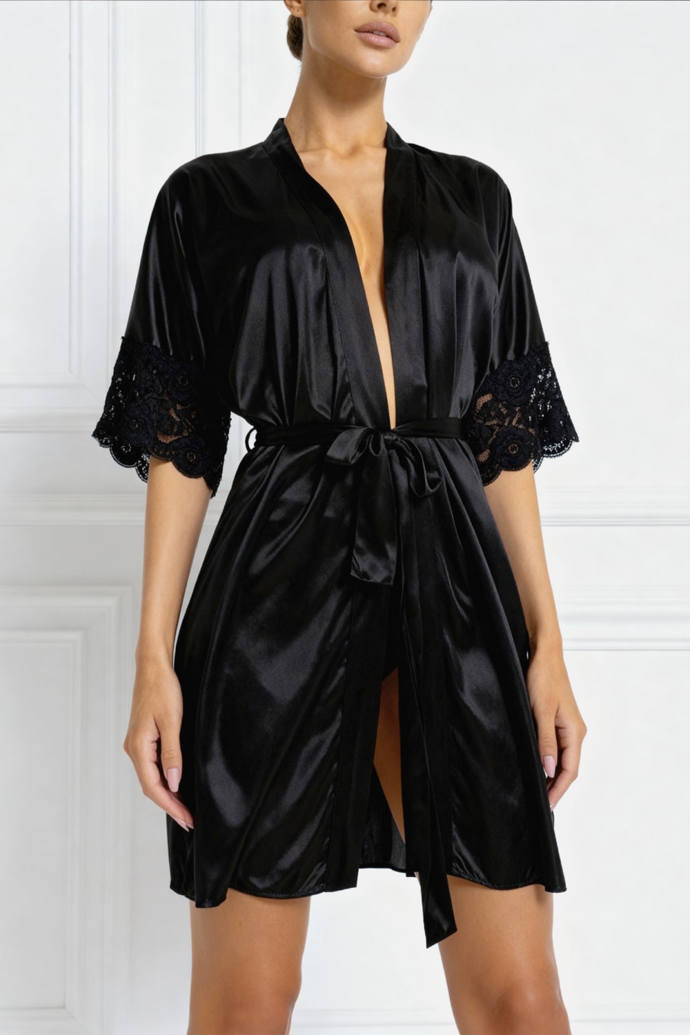 Solène™ – Elegant Satin Kimono
