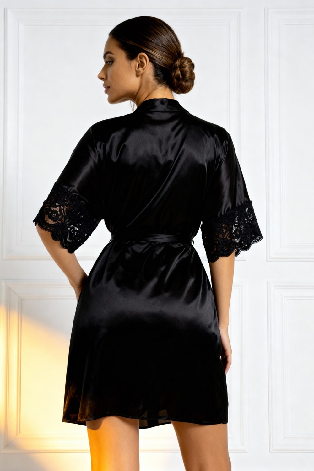 Solène™ – Elegant Satin Kimono