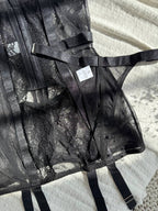 Black Mirage™ – Elegant Lace Nightgown
