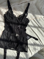 Black Mirage™ – Elegant Lace Nightgown