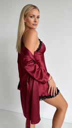 Elvira™ – Elegant Satin Robe Set