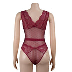 Sophie™ – Elegant V-Neck Lace Bodysuit