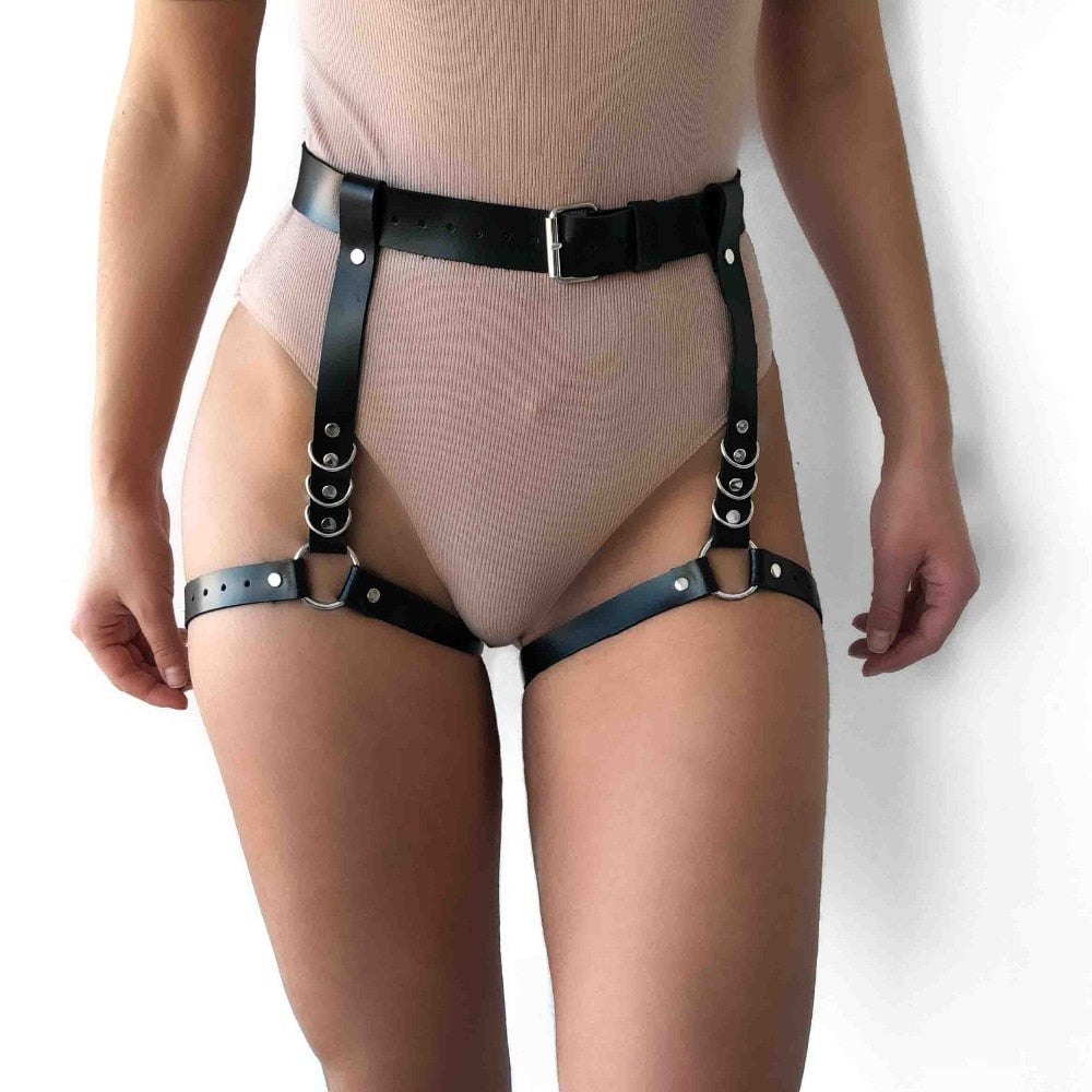 Lara™ – Elegant Waist & Leg Harness With Ring Detailing