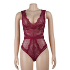 Sophie™ – Elegant V-Neck Lace Bodysuit