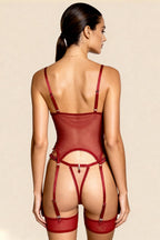 Marisela™ – Elegant Lace Bustier With Thong