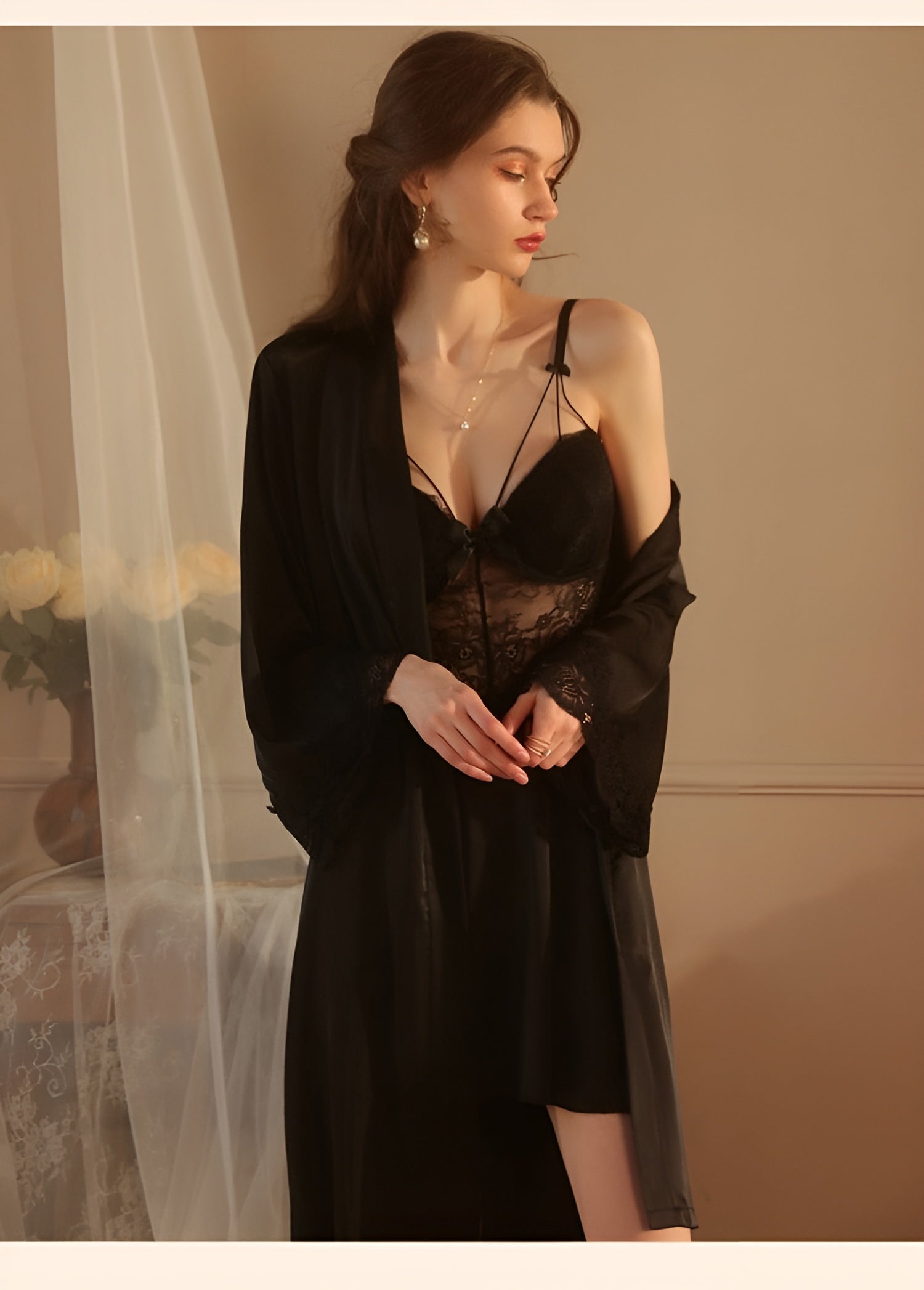 Isra™ Dress – Elegant V-Neck Lace Mini Dress