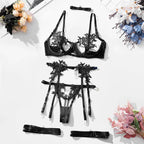 Vivienne™ – Elegant 4-Piece Lace Lingerie Set
