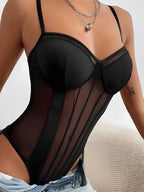 Isabelle™ – Elegant Black Lace Bodysuit